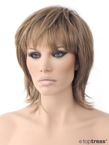 Perücke Elena Thermosilk aschblond mit dunklerem Ansatz