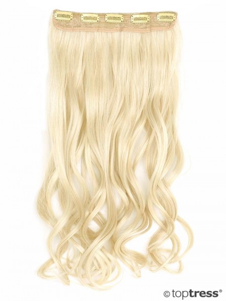 Haarteil Lila Thermosilk Verdichtung Verlängerung Add on mit Clips platinblond