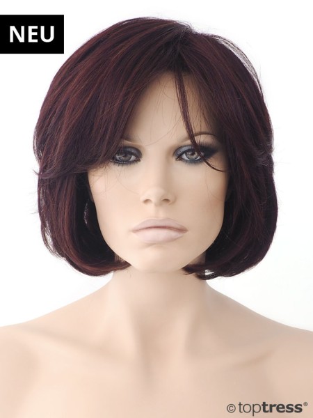 Perücke Ingrid bordeaux-rot, Thermosilk, Lace front