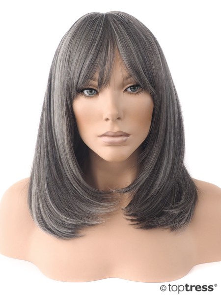 Perücke Lina Thermosilk grauer Mix