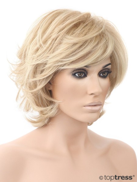 Perücke Dalia Thermosilk hellblond leicht gesträhnt