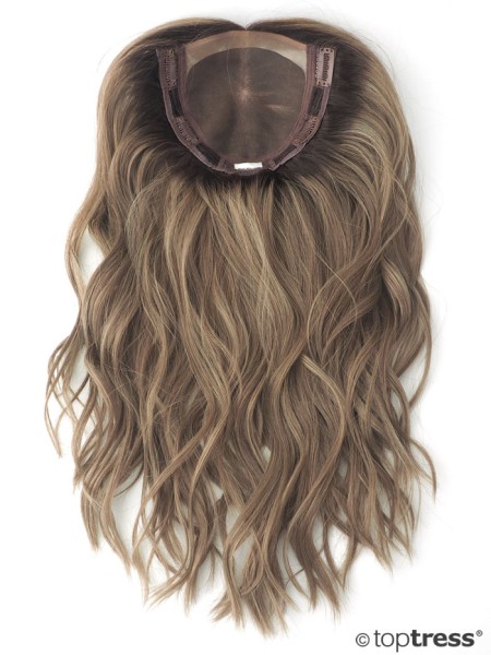 Topper Lindsey Monotop Thermosilk aschblond mit dunklerem Ansatz