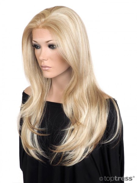 Perücke Pamela Lace blond dunkelblond gesträhnt