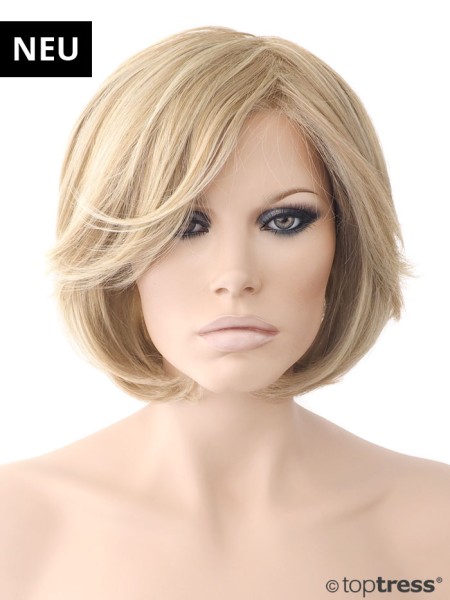 Perücke Ingrid Thermosilk, Lace front, blond mit leichten mittelblonden Strähnen