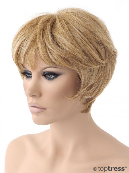 Perücke Masha Thermosilk Monotop blond gesträhnt