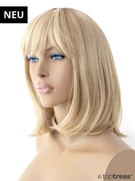 Perücke Jana Thermosilk blond mit dunklerem Ansatz