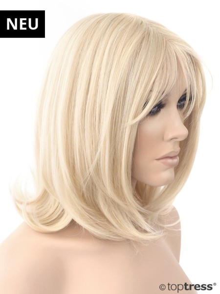 Perücke Dolores hellblond, Thermosilk, Lace Front und Scheitel