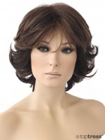 Vorschau: Perücke Iris Thermosilk dunkelbraun kupfer gesträhnt Vorschau: Perücke Iris Thermosilk dunkelbraun kupfer gesträhnt