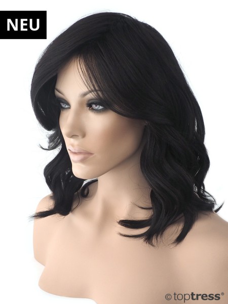 Perücke Mina Thermosilk welliger Bob dunkelbraun