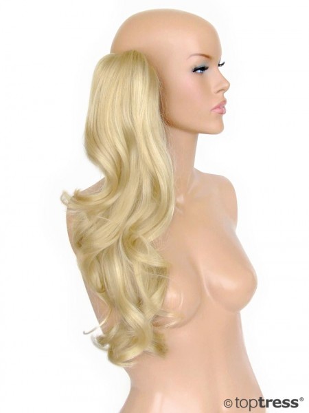 Haarteil June Ponytail mit Spange hellblond