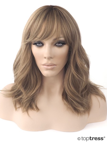 Perücke Elsa Thermosilk aschblond mit dunklerem Ansatz