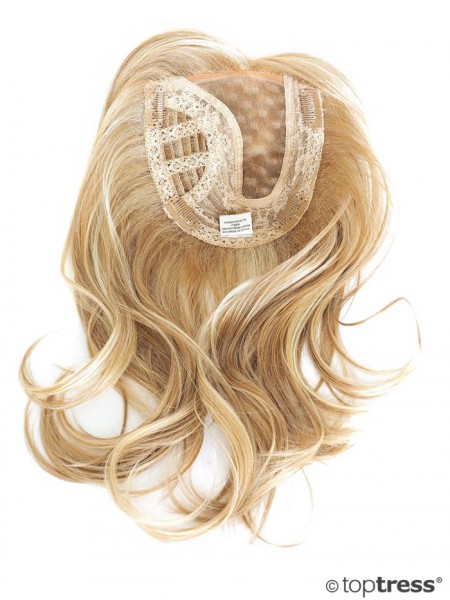 Oberkopfhaarteil Topper C Thermosilk Monotop mit Clips blond gesträhnt