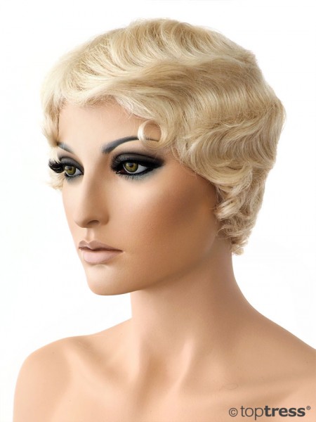 Perücke Isadora Wasserwelle platinblond